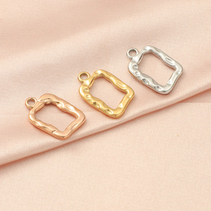 Steel Rectangle Concave Pendants Charms Diy Necklace <strong>Jewelry</strong> Making Accessories Findings Wholesale <strong>Supplies</strong> - Product Image 3