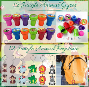 Bracelets, bandeaux, pailles, porte-clés, marque-pages, tampons, autocollants, jouets, boîtes en papier, fournitures pour fête sur le thème de la <span class=keywords><strong>jungle</strong></span> <span class=keywords><strong>et</strong></span> des animaux sauvages - Product Image 4