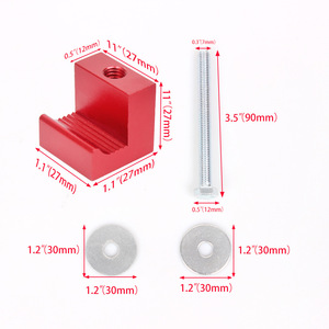 Gancho de remolque en forma de J de aluminio RAS, paquete de 4, color rojo, para montaje en caja de herramientas de camioneta - Product Image 2