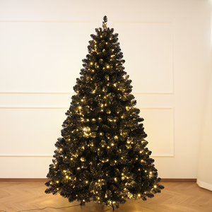 Black PVC Automatic Christmas <b>Tree</b>, Dual-Use Ornament for Halloween & Christmas, Ideal for Living Room & Mall Decoration - Product Image 2