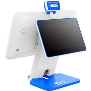 Tp680c Dual Screen Pos Terminal 1920x1080 Android <b>Bluetooth</b> Front <b>Camera</b> Plastic Material For Supermarket Tea Shop - Product Image 1