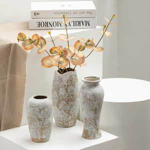 Vintage Style Ceramic Vase With Dual Purpose for Dried Flower Hydroponic Fresh Display Living Room Entryway <b>Decoration</b> - Product Image 4