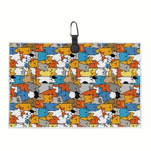 Serviette magnétique en microfibre gaufrée à séchage rapide avec logo personnalisé et clip, absorbante, pour nettoyer les balles et clubs de golf - Product Image 4