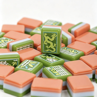 Vente en gros d'usine : Jeu de tuiles de mahjong américain de luxe gravées en acrylique 160 pièces, 3 couches