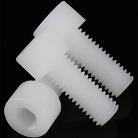 Vis à tête cylindrique en plastique, boulon en nylon, vis à tête hexagonale DIN912 blanc/noir M3-M10, vis à tête cylindrique PA66 pour le bricolage