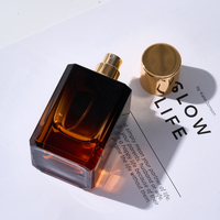 Flacons de parfum en verre de haute qualité, recyclables, avec logo personnalisé, 100 ml, brun, bleu, rouge, impression sérigraphique, avec boîte cadeau et sac