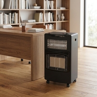 Chauffage au gaz infrarouge autonome à double source de chaleur, sur roues, pour usage intérieur (maison, atelier, gîte)