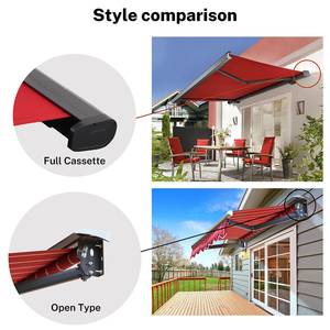 Pour Alunotec Commercial rétractable personnalisé toile auvent toit lumière LED motorisé revêtement étanche pour balcon luxe pour - Product Image 2