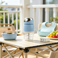 Petit robot culinaire électrique pour bébé, bol transparent de qualité alimentaire, hachoir de cuisine pour purée de bébé, ail, fruits et viande