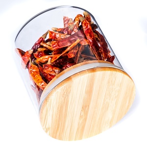 Pot de stockage en verre borosilicate étanche, contenant professionnel, décoration de cuisine, noix, couvercle en bois de bambou - Product Image 4