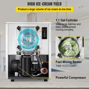Machine à crème glacée verticale automatique 1400 W, machine à flocons de neige, mélangeur de crème, boisson froide, broyeur de glace, chocolat, <span class=keywords><strong>vanille</strong></span> - Product Image 4