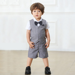 Pelele personalizado de algodón de verano con cuello vuelto para niño, mono + sombrero + zapatos + Pantalones cortos, ropa para niño, conjunto de bebé recién nacido - Product Image 2