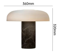 Lampe de table en marbre moderne et unique décoration intérieure de la maison luminaires grande chambre d'hôtel veilleuse latérale