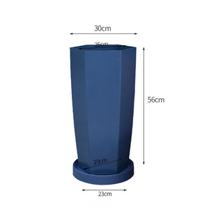 Planta verde <span class=keywords><strong>grande</strong></span> en <span class=keywords><strong>maceta</strong></span> de resina con bandeja para uso en el hogar, oficina, centro comercial o jardín - Product Image 6