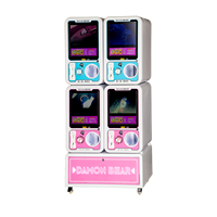 Mesin penjual otomatis mainan telur putar mini desktop dengan logo custom untuk promosi hadiah toko