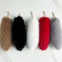 Pendentif en peluche queue de renard artificielle de 30 cm, porte-clés de voiture, décoration de sac, accessoire de scène pour convention anime