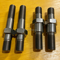Pernos de titanio para coches de carreras, perno de montaje de amortiguador de 1/2"-20x3.08" con una tuerca para barra de radio y barra de dirección y rótula de dirección, piezas para coches de carreras