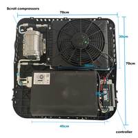 Compresseur de toit pour voiture électrique AC DEFU, nouveau, 12V 24V, compresseur scroll, 7000-9000 BTU, mini climatiseur