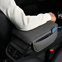 Coussin d'accoudoir de voiture pour longs trajets en mousse à mémoire de forme et cuir Nappa, avec extension de hauteur, soulagement du coude, antidérapant et stable, pour BMW Toyota Honda