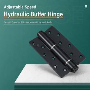 Bisagra de puerta hidráulica de cierre suave de 6 pulgadas de alta resistencia, de aleación de aluminio negro mate, con amortiguación silenciosa, para puertas de madera de hoteles de lujo - Product Image 4