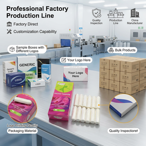 Kinzino TG-25 <span class=keywords><strong>Tamponi</strong></span> Biodegradabili Ecologici Traspiranti di Grado Medico Senza Applicatore in Cotone Organico Personalizzati Direttamente dalla Fabbrica - Product Image 1