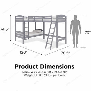 Cama <span class=keywords><strong>Litera</strong></span> con Base de Metal, Cuna Infantil de <span class=keywords><strong>Segunda</strong></span> <span class=keywords><strong>Mano</strong></span>, Cama <span class=keywords><strong>Litera</strong></span> Usada - Product Image 3