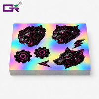 Hoja de pegatinas holográficas arcoíris personalizadas, troqueladas, con corte suave, impermeables y con purpurina para laptop y botella de agua