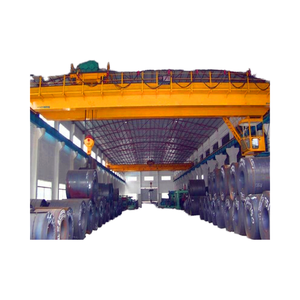 Pont roulant électrique de 10 tonnes en parfait état avec système de commande PLC, capacité de levage, atelier, ferme, caractéristiques du palan, moteur, pompe à engrenages - Product Image 5