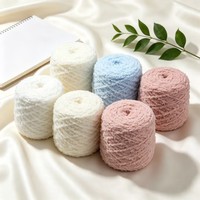 Pelote de fil en coton nuage doux et moelleux pour tricot et crochet, idéale pour sacs, poupées, chapeaux, écharpes faits main, plusieurs couleurs unies