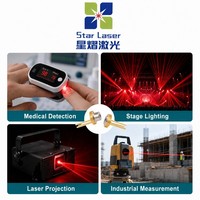 Diode laser UOC U-LD-630547AP 635nm 5mW TO-18, module de diode laser rouge pour la mesure de distance au laser, capteur de télémétrie