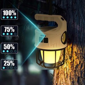 Lámpara de Camping LED Recargable Solar Multifuncional Portátil para Exteriores con Rotación de 360 Grados - Product Image 3