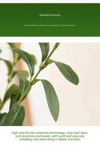 Grand olivier artificiel en pot pour intérieur, plantes vertes pour la maison, le salon, les fenêtres et la décoration des centres commerciaux - Product Image 5
