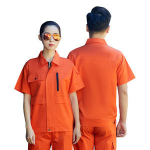Venta al por mayor de camisa de manga corta de retazos fluorescentes chaqueta de trabajo de algodón ropa de trabajo personalizada uniforme tiras reflectantes ropa de trabajo - Product Image 5