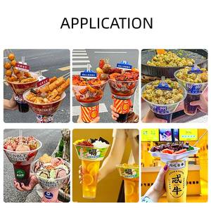 PTPACK - Bandeja Desechable para Bebidas, Ensaladas de Frutas, Té con Leche, Soporte para Refrigerios, Vaso de Plástico - Product Image 6