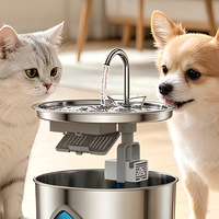Fontaine à eau automatique pour animaux domestiques en acier inoxydable de 3,2 L, silencieuse, avec circulation d'eau, possibilité de personnaliser le logo pour chats et chiens