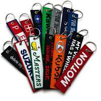 Llavero Promocional de Doble Cara con Texto, Llavero Bordado con Logotipo Personalizado para Motocicleta