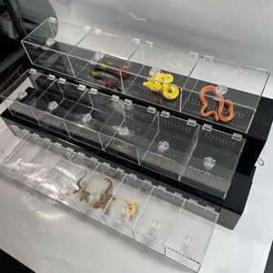 For Modern Acrylic Reptile Breeding Box Lid Enclosure Habitat <b>Display</b> <b>Case</b> Terrarium Customizable Options for Small Reptiles - Product Image 4