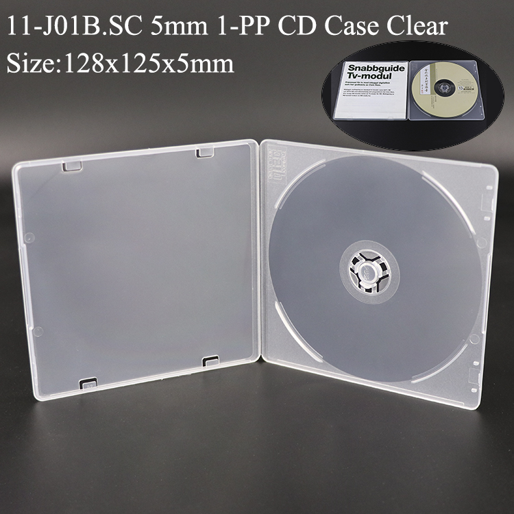 J01B : Boîtier CD 5 mm 1-PP Transparent
