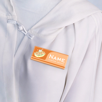 Personnalisé Anime Acrylique Employé Uniforme Plaque Signalétique Nom Étiquettes Réutilisable En Plastique Nom Étiquette Badges