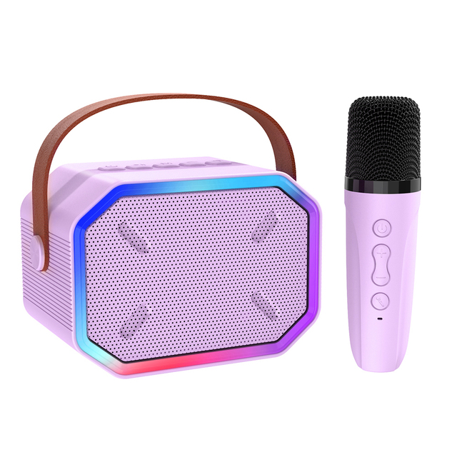 P3  Portable Karaoke Speaker with RGB LED Light & Wireless Microphone