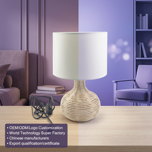 Lámpara de Mesa de Tela de Lujo de PVC y Tela de Alta Calidad con Nuevo Diseño - Product Image 1