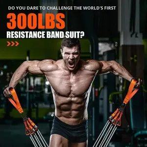 300 Lbs אנטי-שבירה חומר tpe ציוד כושר בית הלהקה עמידות עבור אימוני כוח - Product Image 4