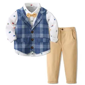 Весенне-Осенняя детская одежда, платье, костюмы с длинными рукавами, 2023 Одежда для мальчиков