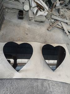 Маленькие гранитные надгробия в форме сердца, черные, для украшения кладбища - Product Image 4