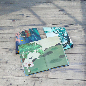 Termal ciltleme baskılı tarzı manzara rengi ile yaratıcı Retro 32K A5 dizüstü iç sayfa illüstrasyon ciltli not defteri - Product Image 2