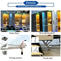 Remorque toilettes portables avec rampe pour fauteuil roulant, éclairage LED, unité de toilettes mobiles pour la location événementielle