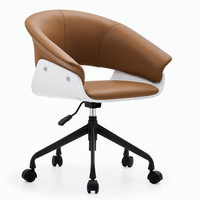 Fauteuil de bureau moderne en cuir écologique pour visiteurs - Chaise de réunion à hauteur réglable