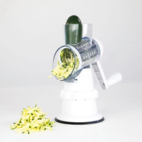Automatische groentehakker keukenhulp multifunctionele roterende rasp siliconen rubber roestvrijstalen messen voor fruit en groenten