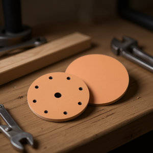 Disque de ponçage Velcro Ttake, grain 320, 6+1 trous, abrasif en corindon pour le polissage du bois et du métal - Product Image 3
