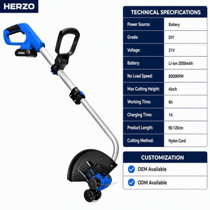HERZO Tondeuse à gazon sans fil alimentée par batterie au lithium 20V DIY Grade Tondeuse à gazon et débroussailleuse pour l'entretien du jardin - Product Image 4